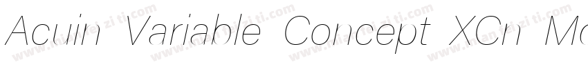 Acuin Variable Concept XCn Mdi字体转换